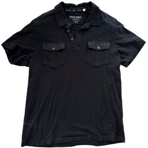Guess Men's Black 100% Cotton Polo Size M